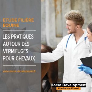 Cheval en train de recevoir un vermifuge oral, administré par son vétérinaire